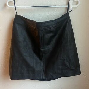 BB Dakota Black Leather Mini Skirt